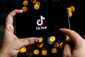 tiktok logo on phone